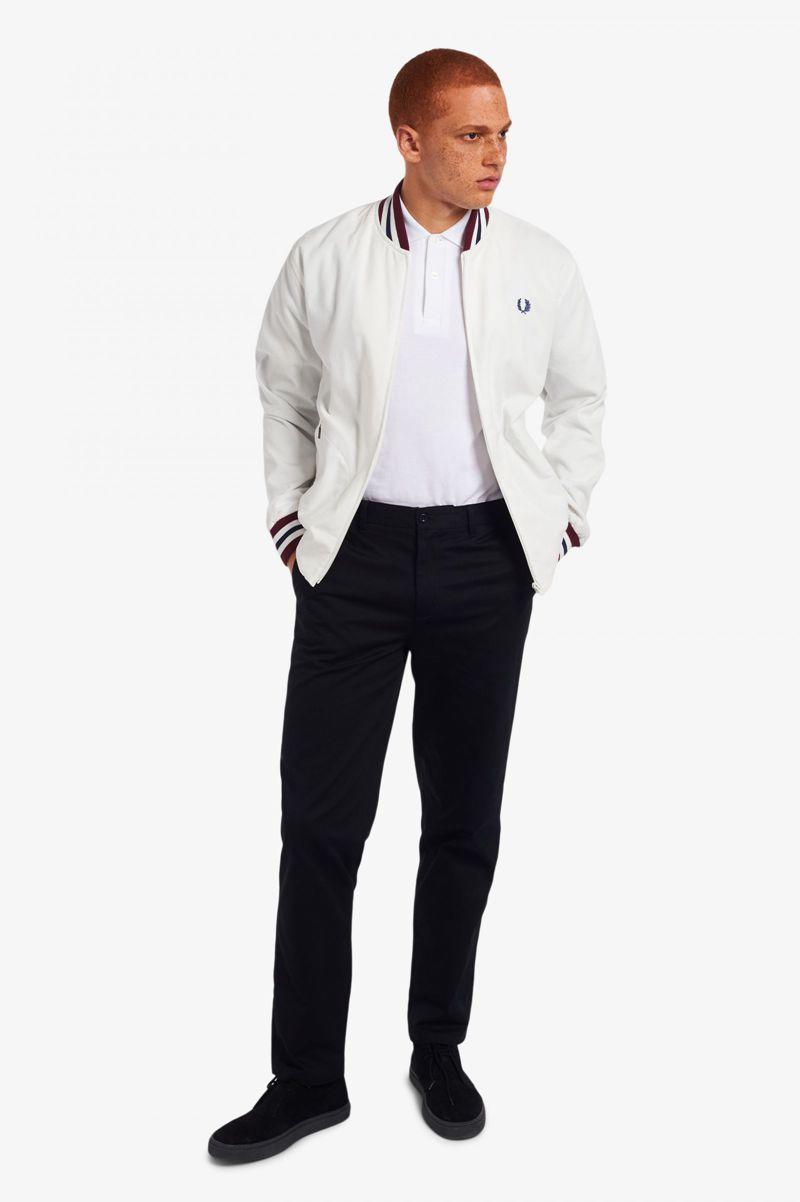 White Fred Perry J2849 Men's Jackets | PH 1203OKIR